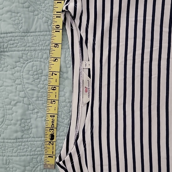 Vineyard Vines Navy and White Striped Long Sleeve Tee - Picture 10 of 10